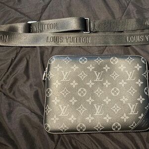 Louis Vuitton Black and Gray Monogram Belt Bag